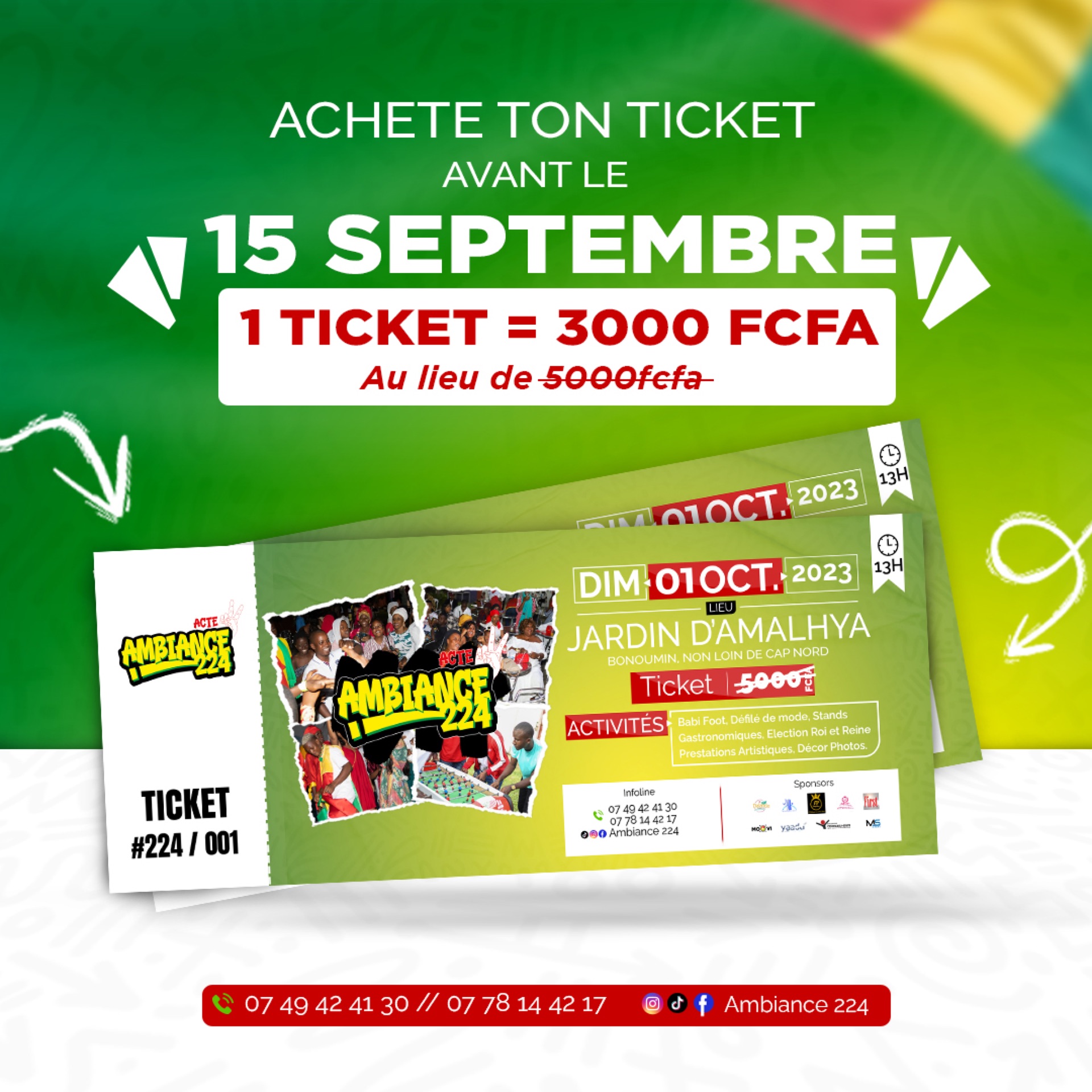AMbiance 224 — Promo 3 000 tickets