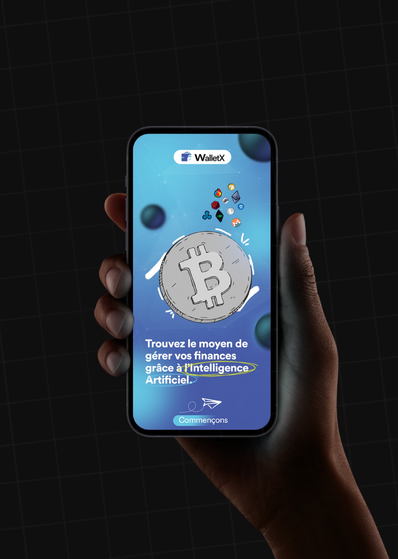 WalletX — App en main