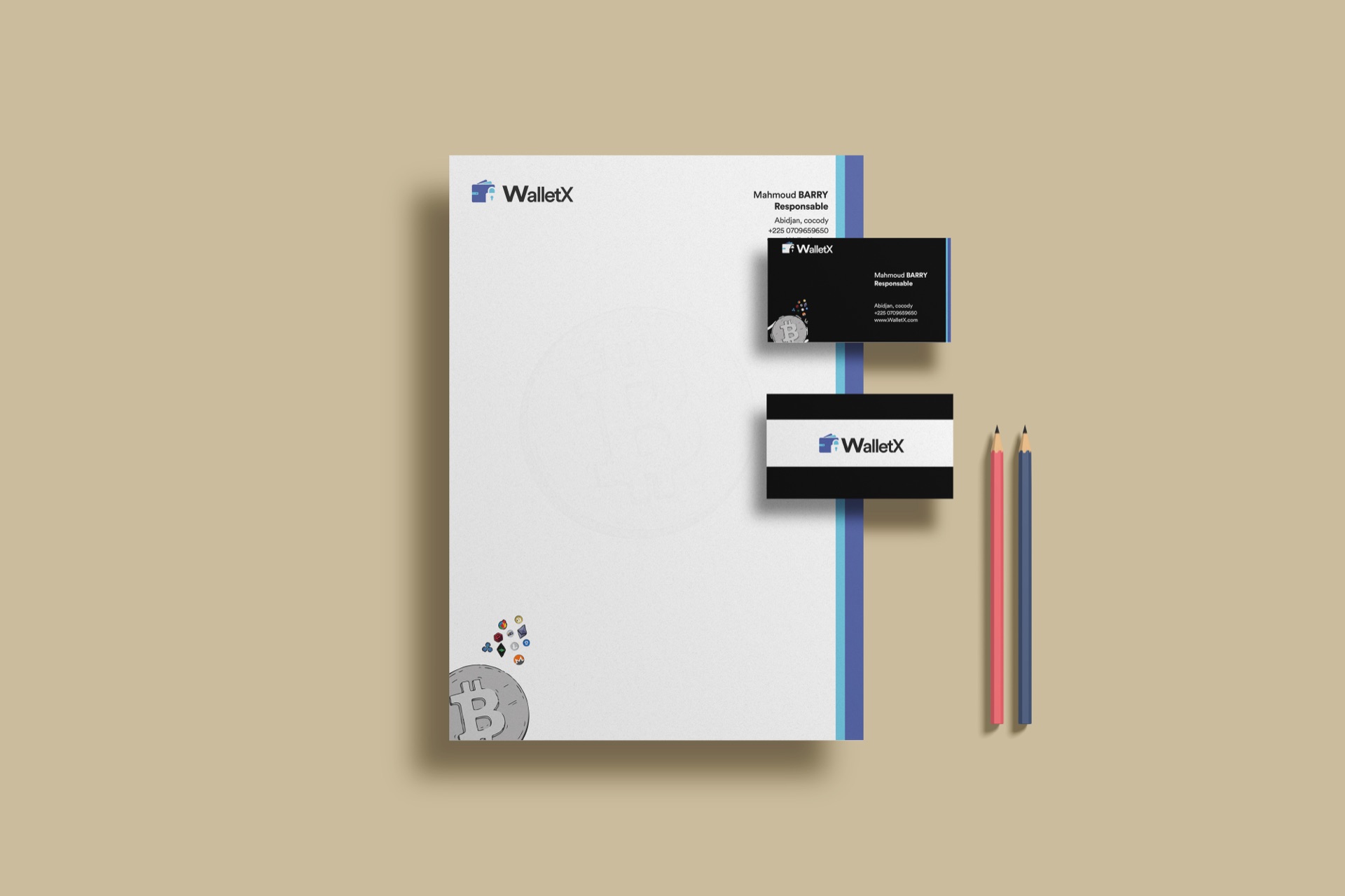 WalletX — Papeterie