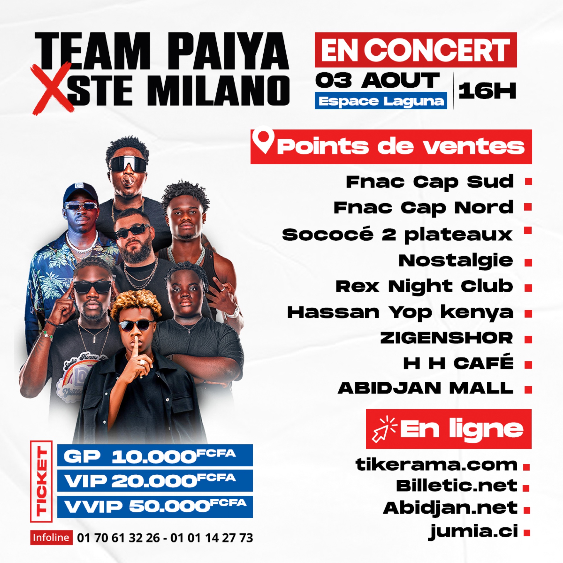 Team Paiya — Lieux de ventes
